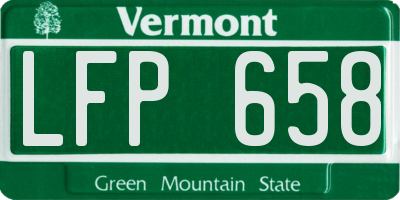VT license plate LFP658
