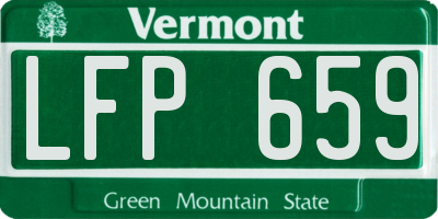VT license plate LFP659