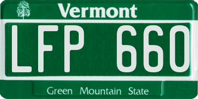 VT license plate LFP660
