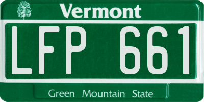 VT license plate LFP661