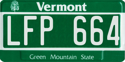 VT license plate LFP664