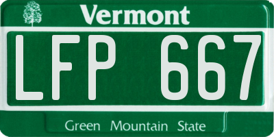 VT license plate LFP667