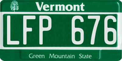 VT license plate LFP676