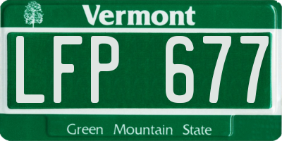 VT license plate LFP677