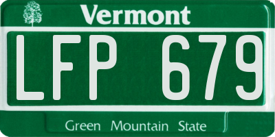 VT license plate LFP679