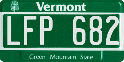 VT license plate LFP682