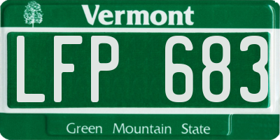 VT license plate LFP683
