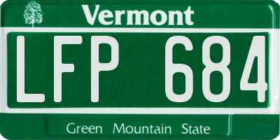 VT license plate LFP684