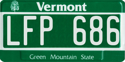 VT license plate LFP686