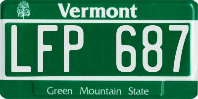 VT license plate LFP687