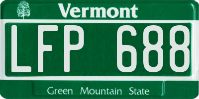 VT license plate LFP688