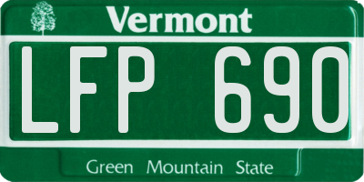 VT license plate LFP690