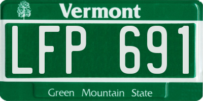 VT license plate LFP691