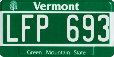 VT license plate LFP693