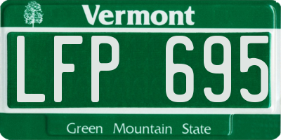 VT license plate LFP695