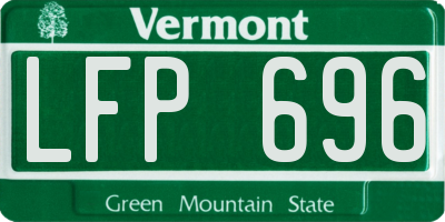 VT license plate LFP696