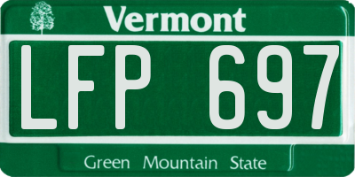 VT license plate LFP697