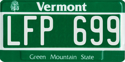 VT license plate LFP699