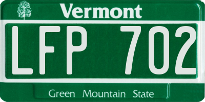 VT license plate LFP702