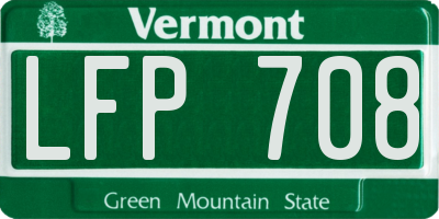 VT license plate LFP708
