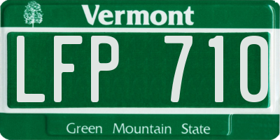 VT license plate LFP710