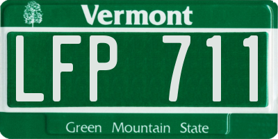 VT license plate LFP711