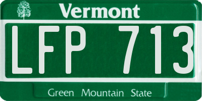 VT license plate LFP713
