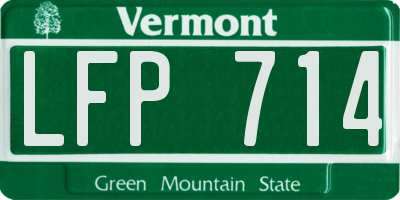 VT license plate LFP714