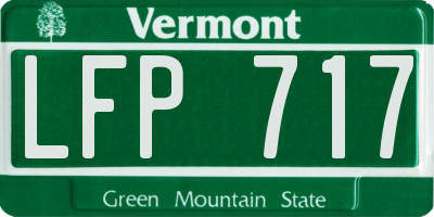 VT license plate LFP717