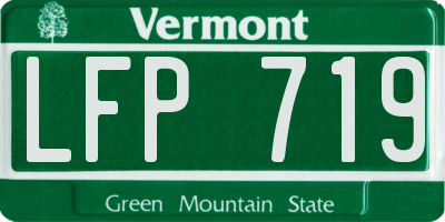 VT license plate LFP719