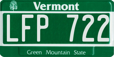 VT license plate LFP722