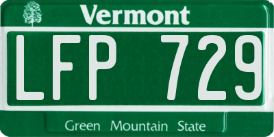 VT license plate LFP729
