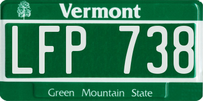 VT license plate LFP738
