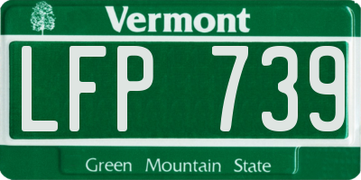 VT license plate LFP739