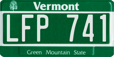 VT license plate LFP741