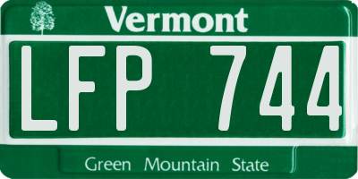 VT license plate LFP744