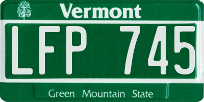 VT license plate LFP745