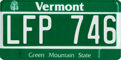 VT license plate LFP746