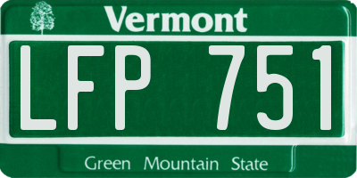 VT license plate LFP751