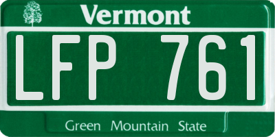 VT license plate LFP761