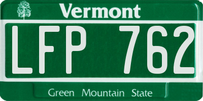 VT license plate LFP762