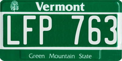 VT license plate LFP763