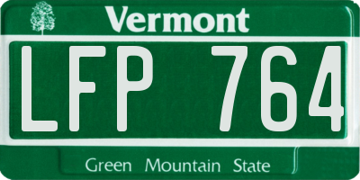 VT license plate LFP764