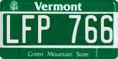 VT license plate LFP766
