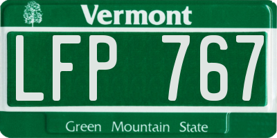 VT license plate LFP767