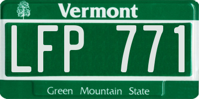 VT license plate LFP771