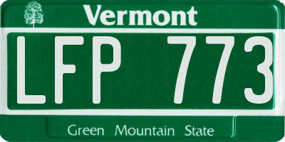 VT license plate LFP773