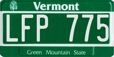 VT license plate LFP775