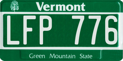 VT license plate LFP776