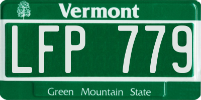 VT license plate LFP779